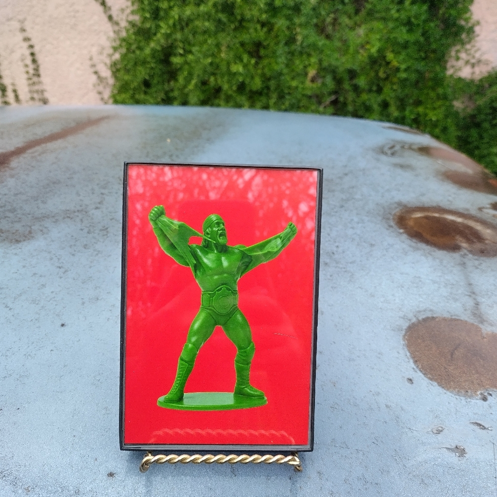 Hulk Hogan Vintage Wrestling Plastic Army Man Framed Art Print By Neon Nicho